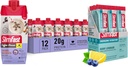 SlimFast Bundle: nieregularne posty elektrolitów, energetyczny napój w proszku, kofeina z naturalnych sources- Berry Lemonade (12 Count) + wysoki poziom protein posiłek Shake zastępczy, Karmel Macchiato, 12 Pack