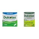 Dulcolax Szybko Relief Medykowane Loksatywne WZORY Szybkie Relief, Doodbytnicze Tylko, Bisacodyl, 10 mg i Overnight Relief Laxative dla Delikatnego Zaparcia Relief, Bisacodyl 5 mg Tablets, 50