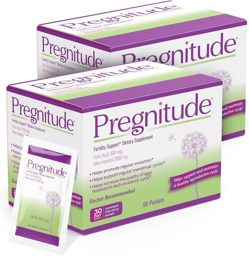 Pregsive Reproductive Fertility Support - Pomaga promować regularne owulacje - Cykle menstruacyjne, i zwiększyć jakość jaj - 60 Day Supply 120 Pakiety