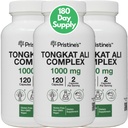 PRISTINE 's Tongkat Ali 1000MG Extract Capsule Supplement (3- Pack) -30 Day Supply - Athletic Performance Support - Mens Health & Lean Muscle Mass - Wsparcie odporności