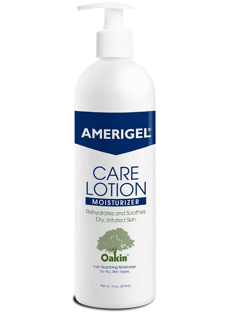 AMERIGEL Care Lotion - Hypoalergenic Moisturizer - Diabetic Skin Care - Rehydrates and Soothes Dry, Iritated Skin - 16 oz.