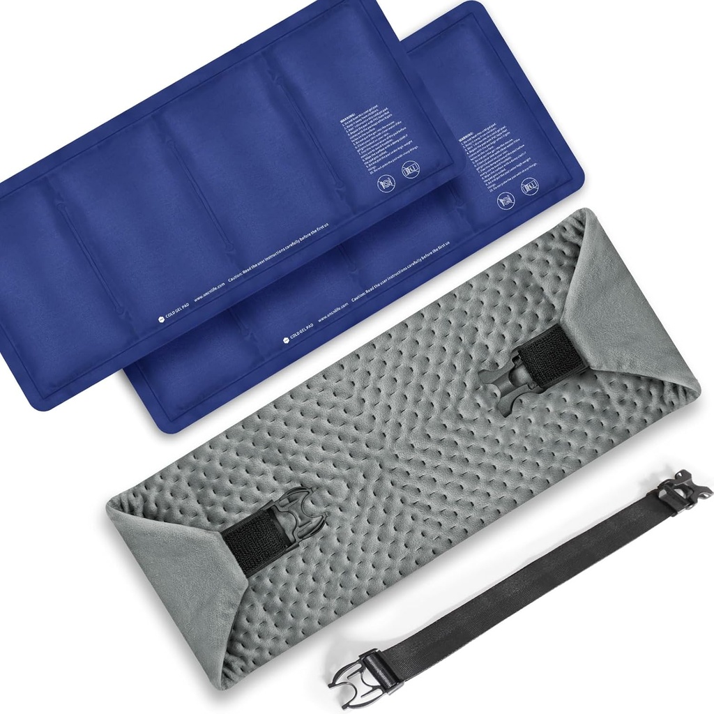 2 żel zimny pack na biodra, łopatka, ból pleców ulga 124; 24,8 × 7,9 "Ice Pack Wrap for Knee Ankle Cold Compress