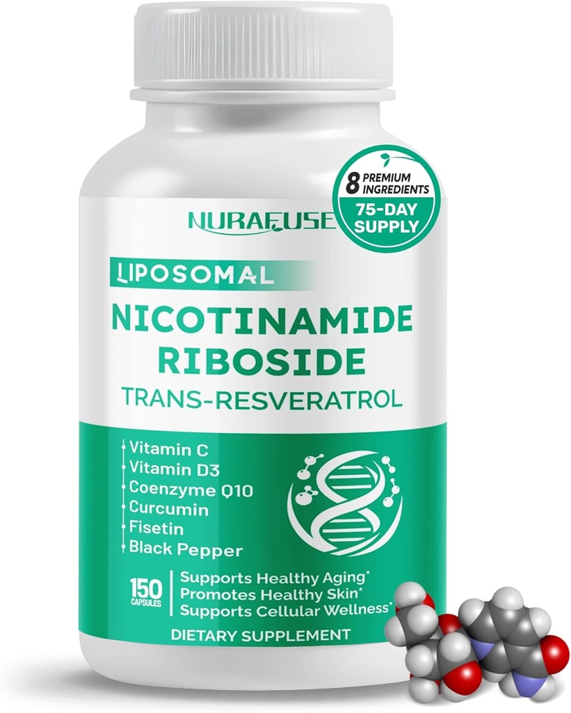 Liposomal Nikotynamid Ribozyd Trans- Resveratrol Koenzym Q10 Witamina C - Wspiera zdrowe starzenia, Skin - Wspiera zdrowe starzenia, Promotes zdrowe Skin Skin - Made and Tested in USA