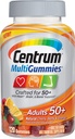 Centrum MultiGummies Dorośli (120 Hrabia, Natural Cherry, Berry, Flavor pomarańczowy) Multivitamin / Multimineral Supplement Gummies, Witaminy B12, D, E, Wiek 50 +
