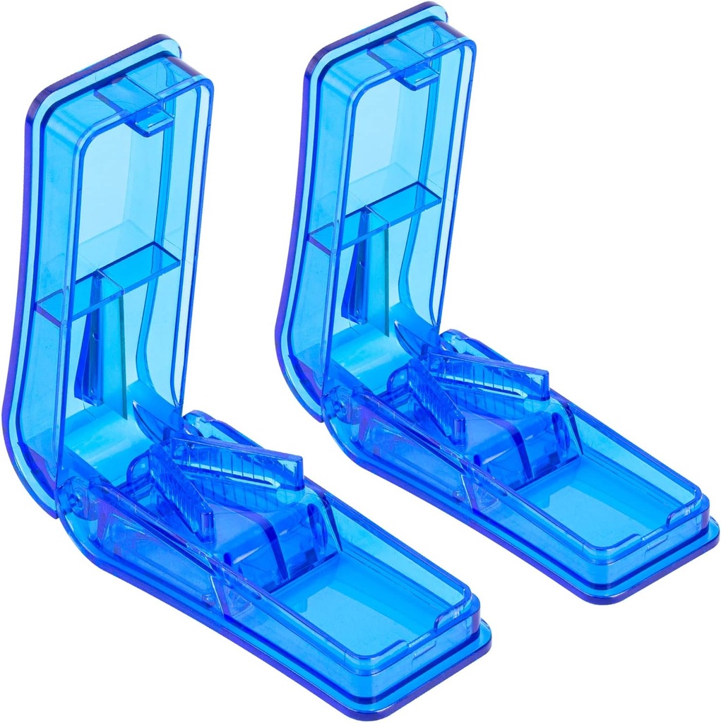 2PCS Pill Cutter, Profesjonalny Pill Splitter do cięcia małych lub dużych tabletek w połowie