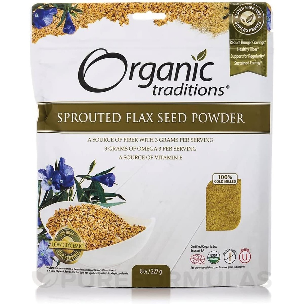 Rozlany Flax Golden Organic Tradycje 8 Oz Bag