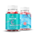 BeLive Biotin i Multivitamin D3 & B12 Paleta do wzrostu włosów, Zdrowa skóra i paznokcie, Wzmocniona kość i mięśnie, Hearthand Health and Energy