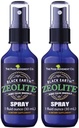 Zeolit Black Earth z Humic Fulvic Acids, Ślad Minerałów, dla dorosłych i dzieci Wspiera Gut Health, Wsparcie immunologiczne, trawienie i Eliminacja i więcej 1oz Pompa płynna Suplement Spray (2 Pack)