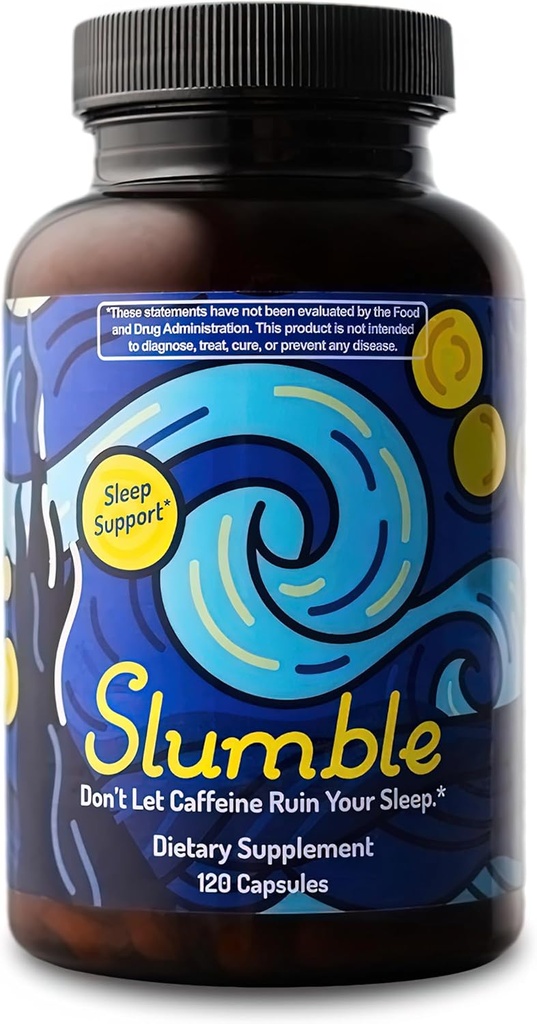 Wsparcie snu - Pomaga usunąć kofeinę przed łóżkiem z Sulforaphane, Evodia Fruit, Melatonina (4 mg), Magnez, L- Tryptofan & B6 - Non-Habit Forming Natural Sleep Aid - 120 Kapsułki, 60- Day Supply