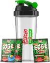 Psycho Pharma Edge of Insanity Pre Workout - Najsilniejszy proszek o wysokim stężeniu do intensywnych pomp, siły, energii i ostrości - 3 Flavors próbki + bezpłatny shaker Cup (Juice Jungle, Blue Lemoniada, Truskawka)