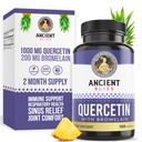 Ancient Bliss Quercetin with Bromelain Ingestive 124; Quercetin 1000mg Bromelain 200mg per Serving Ingestive 124; Supports Immune System, Joint Health, Research Health & Total Well- Being - 120 kapsułki