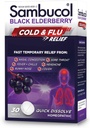 Sambucol Cold and Flu Relief Tablets - Homeopatyczna Cold Medicine, Cold Remedy dla dorosłych, Black Elderberry for Colds, Cynk Cold Remedy - 30 Count