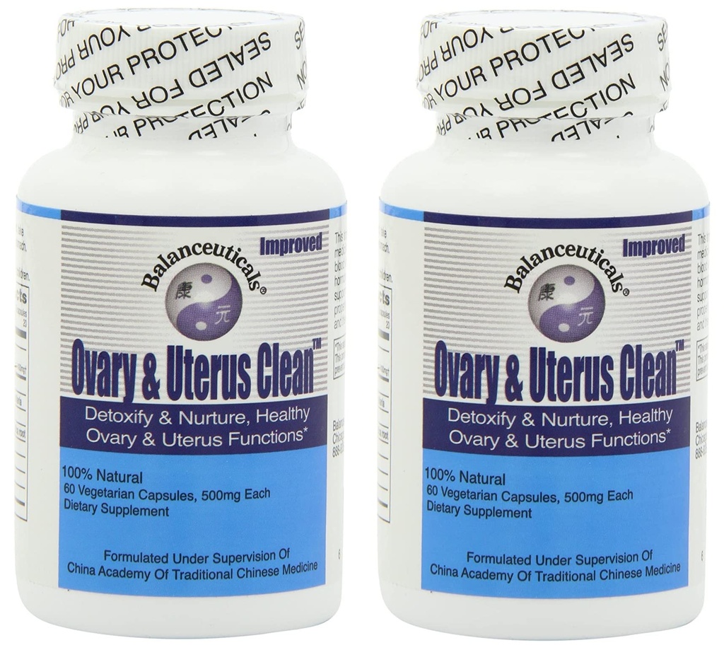 Ovary & Uterus Clean, 500 mg Suplement diety Kapsułki, 60-liczenie butelki (Opakowanie 2)