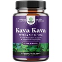 Kava Kava Root Extract Supplement 1000mg - Szybkie działanie Herbal Support z Kavalactones dla Balanced Mood - Relax Calming Kapsules for Stress Relief & Better Sleep - 30 Służenia