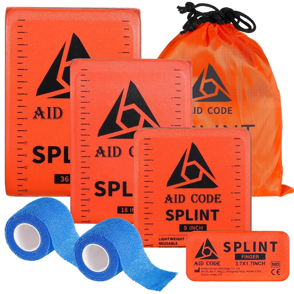 Pierwsza pomoc Splint 36 "X 4.3", Zestaw awaryjny Splint dla Ramię nogi złamania kości, Idealny do sportu, Dom, Pierwsza pomoc Refill i zwierzęta domowe (4 opakowania combo)