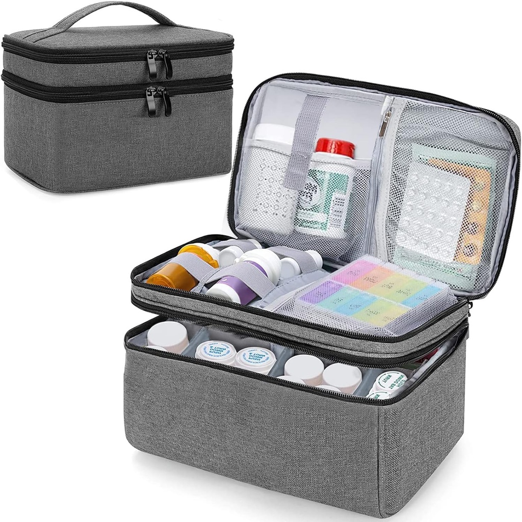 Bagaż na leki i przechowywanie Puste, Family First Aid Box, Pill Bottle Organizer Bag for Emergency Medication, Supments or Medical Zestawy, Zippert Medicine Bag for Home and Travel
