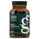Gaia Herbs Black Elderberry - Daily Immune Supplement to Help Support Wellness - with Black Elderberry & Acerola Fruit for Antioksydant Support * - 120 Vegan Capsules (60- Day Supply)