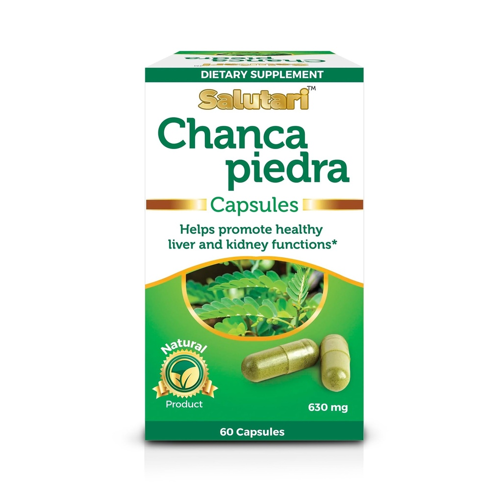 SALUTARI Chanca Piedra Stone Breaker, 60 Kapsułki wegetariańskie - Natural Stonebreaker Supplement for Nerney Health, Liver Cleanse and Gallbrook Supplement - Natural Detox Supplement