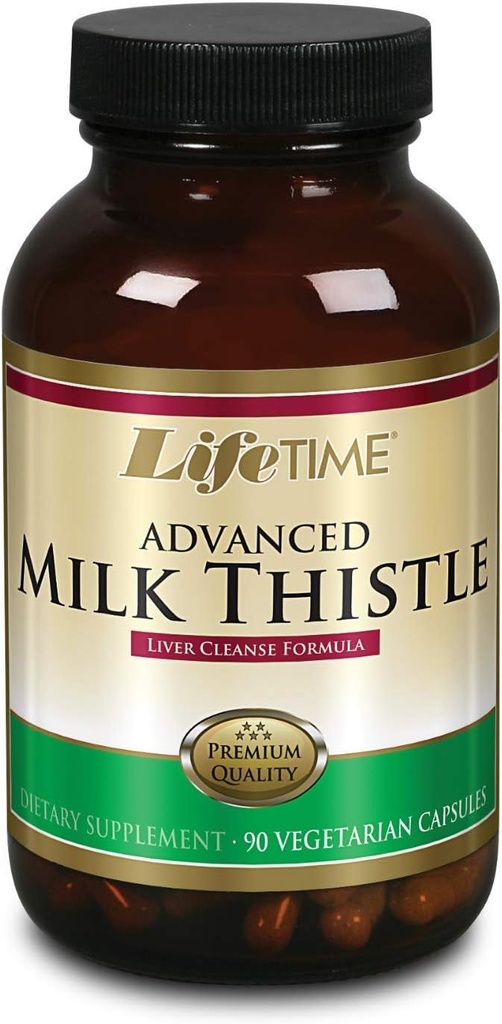 LiFETIME Milk Thistle Miesza oczyszczoną wątrobę Formuła 124; Z Dandelion Root i Turmeric (90 CT)