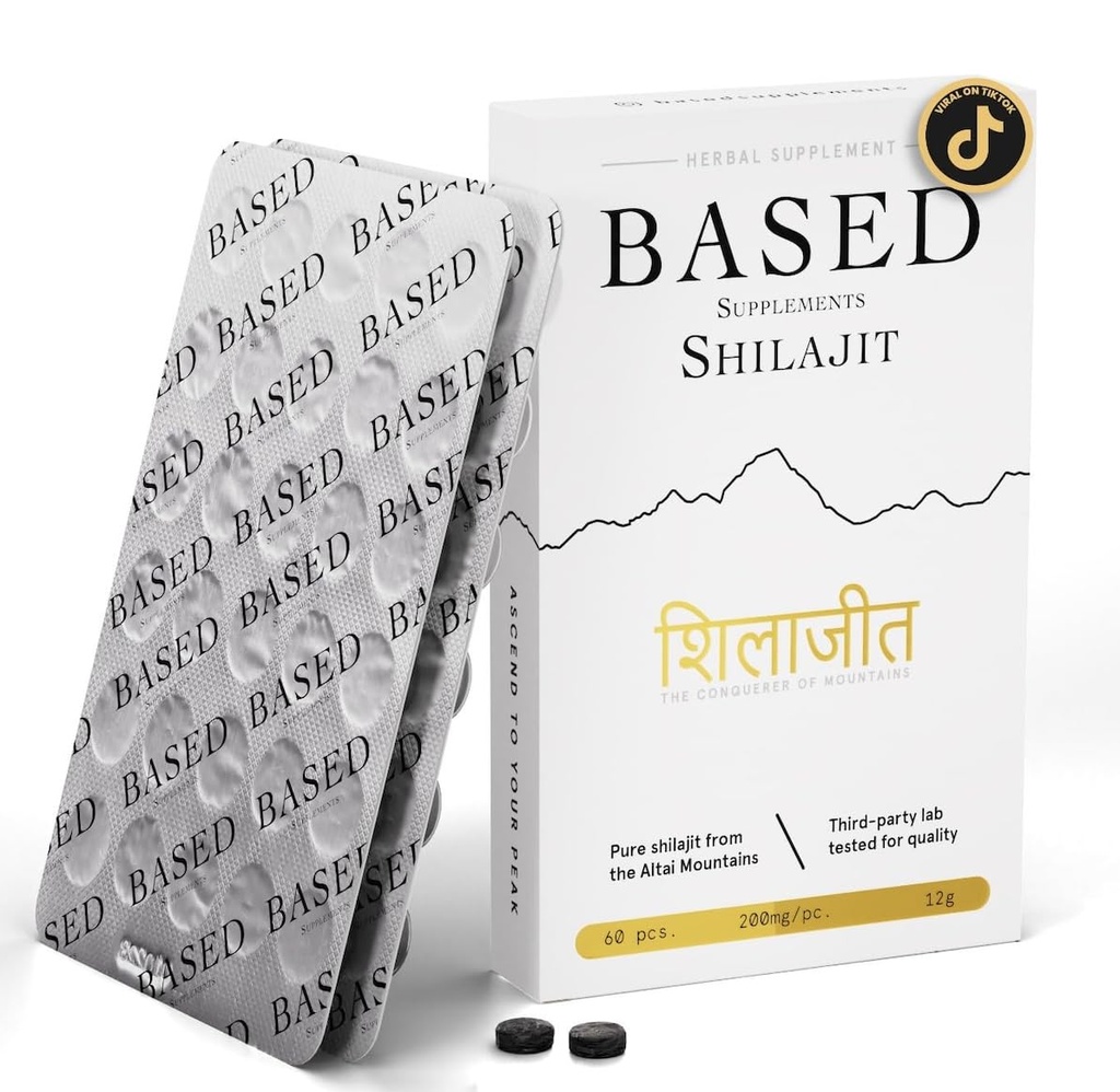 Shilajit 124; Czyste tabletki Shilajit o maksymalnej mocy, Energia i wsparcie immunologiczne dla mężczyzn i kobiet 124; Bogate w kwas Fulvic i 85 + Ślady minerałów, 60 tabletek