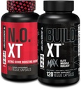 Jacked Factory N.O. XT Suplement tlenku azotu (90 Count) & Build XT Max Elite Muscle Builder (120 Count)