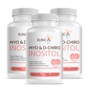 Myo- Inositol & D- Chiro Inositol Suplement dla Kobiet - Idealny 40: 1 Stosunek -Wsparcie dla Kobiet Hormon Równowaga & płodności i zdrowia jajników - Wegański Proszek kapsułki - 90- Day Supply