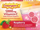 Emergen- C (30 Count, Malina Flavor, 1 Month Supply) Suplement diety Fizzy Drink Mix z 1000mg witaminy C, 0,32 Ounce Pakiety, Kofeina wolna
