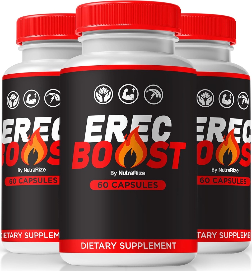 NutraRize (3 Pack) ErecBoost, ErecBoost Pigułki dla mężczyzn, Oficjalny ErecBoost Original Mężczyzna Kapsułki dla energii i zdrowia ogólnego, ErecBoost Pastillas, ErecBoost En Capsulas (180 Kapsułki)