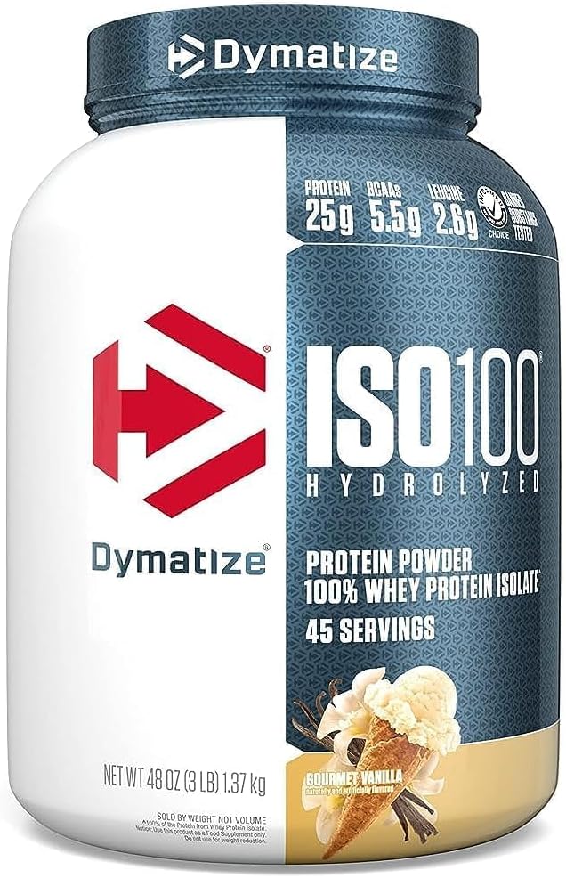 Dymatyzacja ISO 100 Białko serwatki w proszku Izolat, Gourmet Vanilla (45 Służenie)