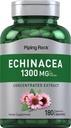 Piping Rock Echinacea Extract Kapsułki 1300mg 124; 180 Hrabia 124; Herbal Supplement Supplement 124; Wegetarianin, Gluten Free, Non-GMO
