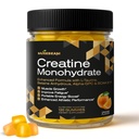 Monowodzian kreatyny 5000mg Suplement Gumiaki - z L-Tauryna Betaine Bezwodny Alpha- GPC BCAA 2: 1: 1 - Bez cukru Gluten Free for Men Kobiety
