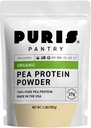 PURIS Organic Pea Protein Powder - USDA Organic Vegan Protein 124; 27g Plant Protein Per Serving Golf 124; Non- GMO Gluten- Free Soy- Free Support 124; Clean Label Amend124; Smooth Taste Amend124; Idealny do shakes, Smoothies, Pieczenie 124; 2 lb