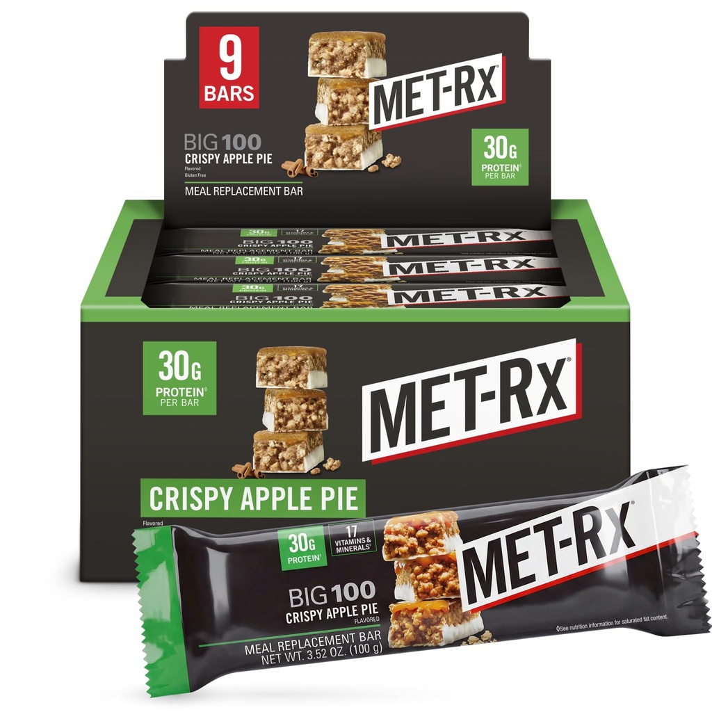 MET- Rx Big 100 Bary z białkami kolosalnymi, Chrupiące Jabłko Pie Meal