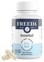 FREEDA Pure Inositol Kapsułki - Myo- Inositol dla równowagi hormonalnej, funkcji jajników i wsparcia nastrojów - Kosher, Wegetarianin, Made in USA - 100 Hrabia, 100-Day Supply - Wsparcie Membrane Health