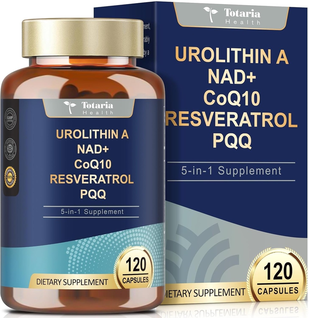 Totaria Urolithina A Suplement 1000 mg z NAD +, CoQ10, Resveratrol