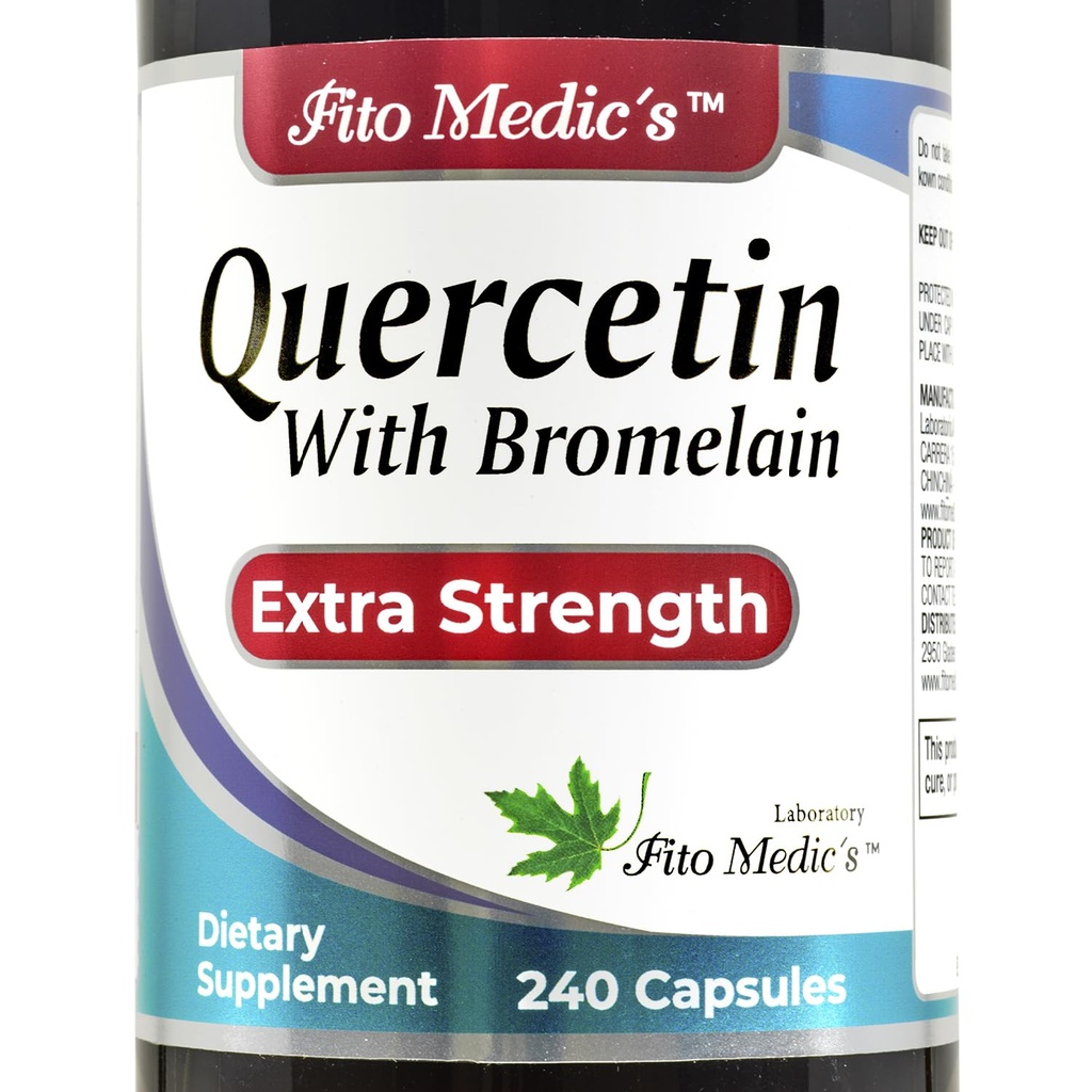 FITO MEDIC 's Lab Agregates 124; Quercetin with bromelain Agregat 124; 240 Capsules Agregates 124; quercetin Agregates 124; bromelain Supplement Agregates 124; quercetin Supplements Agregates 124; Ultra high Absorption Agregat 124; bromelain.
