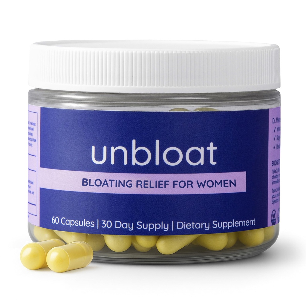 AntyBloat Pills for Women - Bloating Relief for Women & Digestive Supplement - Enhances Gut Health - No Bloat Formula with Prebiotics & Probiotics - Debloating Supplements - 60 Count