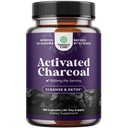 Nations Craft Aktywowane Pigułki Węglowe Detox & Cleanse - Oczyszczanie kapsułki kokosowe z 1200 mg na Podawanie dla Bloating Relief - Aktywny suplement Detox dla Body & Gut Health -180