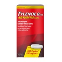 Tylenol 8HR Zapalenie stawów Relief Pain Cappets, 650 mg Acetaminofen dla niewielkiego zapalenia stawów i stawów, Reduktor Gorączki, Rozszerzone uwalnianie, Łagodność na żołądku, 100