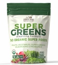 Gospodarstwa wiejskie Super Zielone Natural Flavor, 50 Organic Super Foods, USDA Organic Drink Mix, Owoce, Warzywa, Super Zielone, z włóknami, Grzyby i Probiotyki, Wsparcie energii, 60 Służenia, 900g