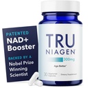 TRU NIAGEN Opatentowany NAD + Suplement do przeciwstawienia się starzeniu się i regeneracji komórek, 300 mg Niagen, 30 Służenia 124; Wspomaga energię komórkową, Mózg, Mięśnie 124; Nikotynamid Ribozyd (NR) Weź 1 Codziennie 124; 1 Butelka