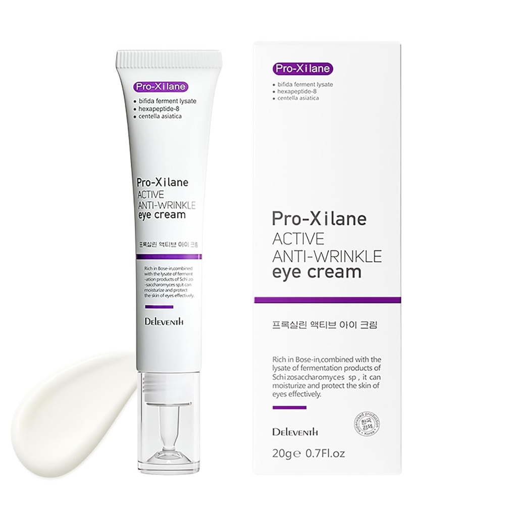 Deleventh koreański marka Pro- Xilane Aktywny anty- zmarszczkowy krem do oczu 20g / anty- starzenia, Antyutlenianie, Fade Fine Lines, Redukuje zmarszczki, Ciemne kręgi i puffiness dla młodzieży, jasne oczy