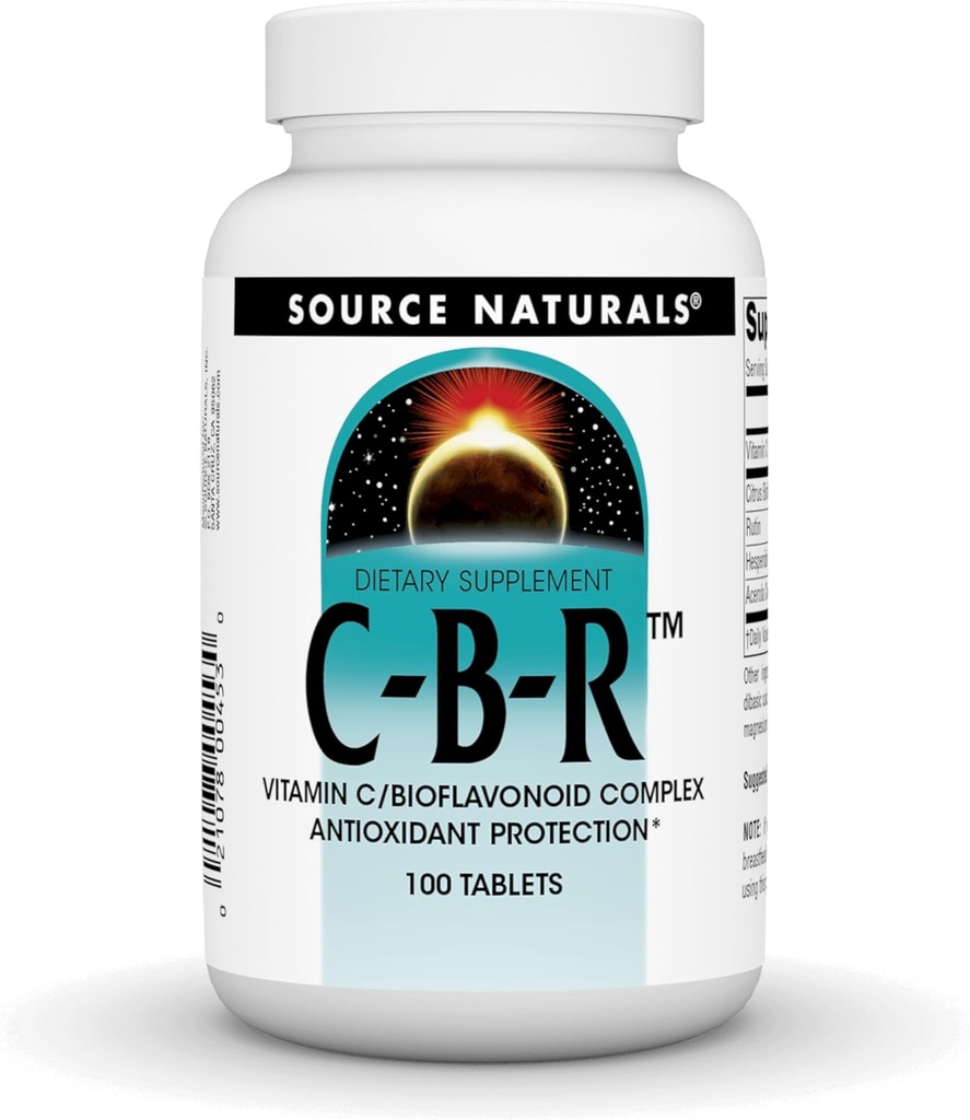 Źródło Naturals C- B- R - Witamina C, Bioflavonoid Complex for Antioksydant Protection - 100 tabletek