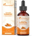 Naturments Kurkumina Kurkumina ciecz: Certified Organic Kurkumina Kurkumina z Ginger & Black Pepper- Wspólne wsparcie, Immune & Digestive Wsparcie, Graceful Aging - 2 Fl Oz
