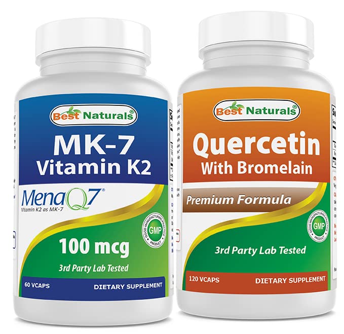 Najlepsze Naturals MK- 7 100 µg & Quercetin z Bromelainem