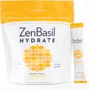 Zen Basil Hydrate - Imbir Lemon Turmeric 124; Pakiety proszku elektrolitowego nawadniania 124; Wsparcie dla postu 124; Bez cukru, Keto, Paleo Agregat 124; 16 Sticks Agregat 124; Hydration komórkowy