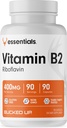 Bucked Up Witamina B2 400mg Kapsułki, Essentials (90 Służenie)