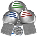 Lice Comb - (Pack of 3) Leczenie wszy, która jest indywidualnie pakowane profesjonalne Stainless Stainless Louse i Nit Combs Usuwa jaja z okrągłych wskazówek dla Comfort
