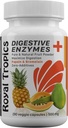 Royal Tropics Digestive Enzyme Supplements - Vegetarian Formula with Green Papaya Added Bromelain Acid Reducer for Perfect Gut Health Veggie 90 Capsules 500 mg