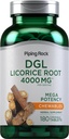 Piping Rock DGL Licorice Tabletki do rozgryzania i żucia 4000mg 124; 180 Hrabia 124; Mega Potencja Deglycyrrhizined 124; Herbal Extract Supplement Supplement 124; Wegetarianin, Non-GMO
